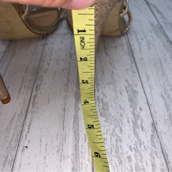 Womens Size 8.5 Steve Madden Feliz Gold Glitter Pumps - Picture 4 of 5